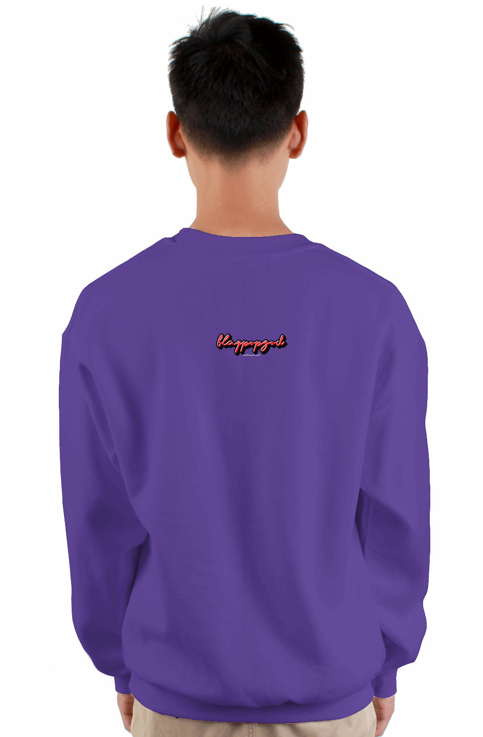 Art Designed Tribal Heavy Crewneck Sweatshirt (Purple)
