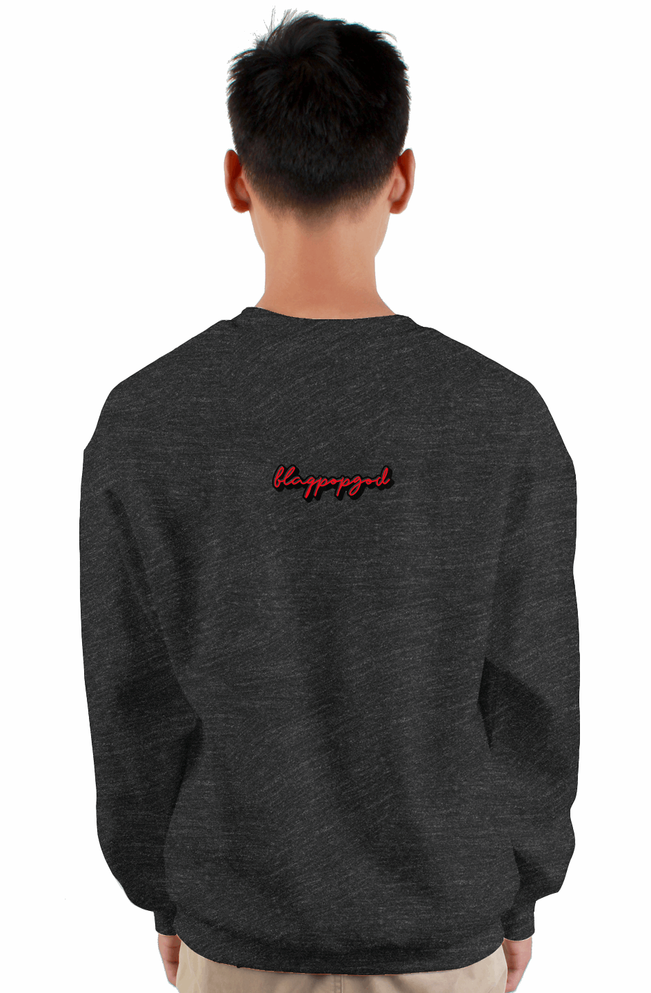 Art Designed Tribal Heavy Crewneck Sweatshirt (Gray)