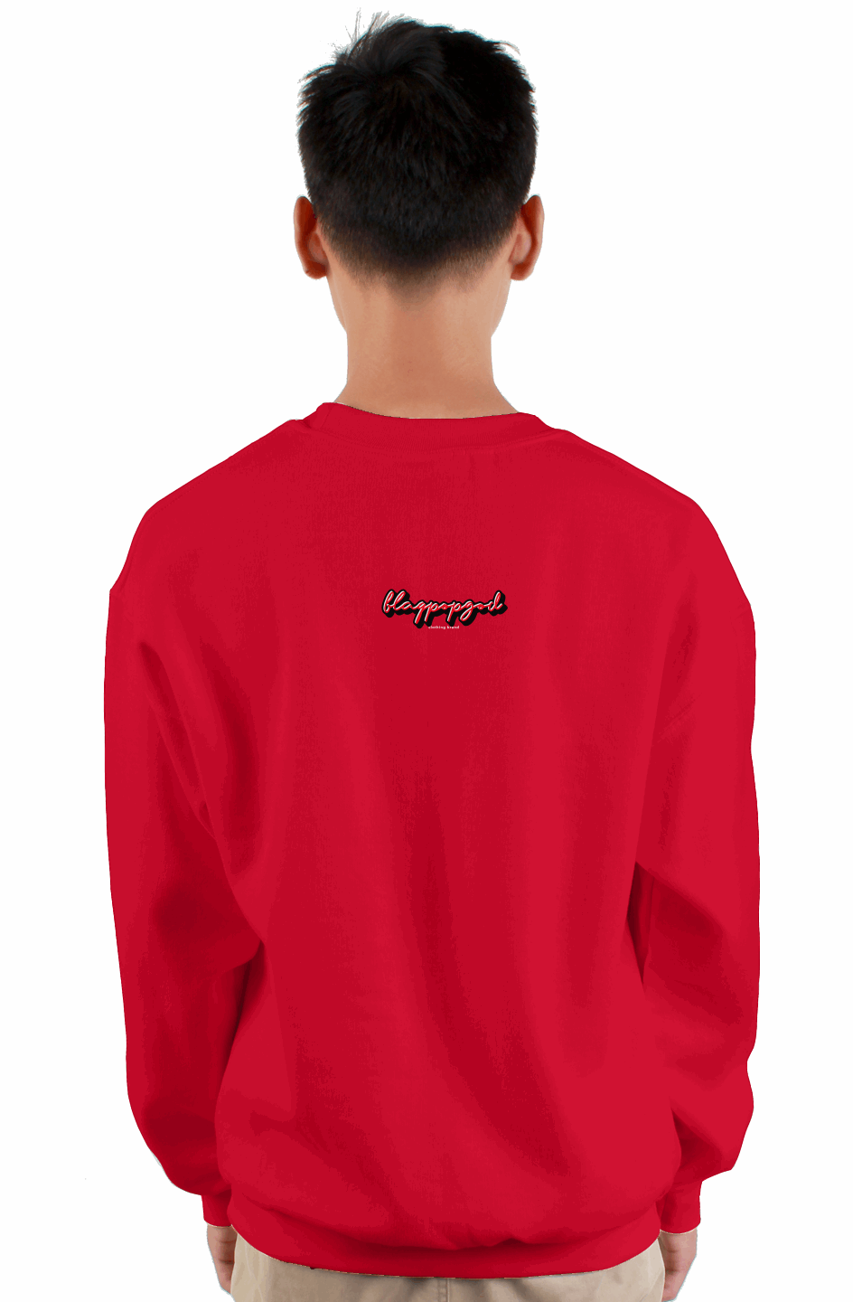 Art Designed Tribal Heavy Crewneck Sweatshirt (Red)