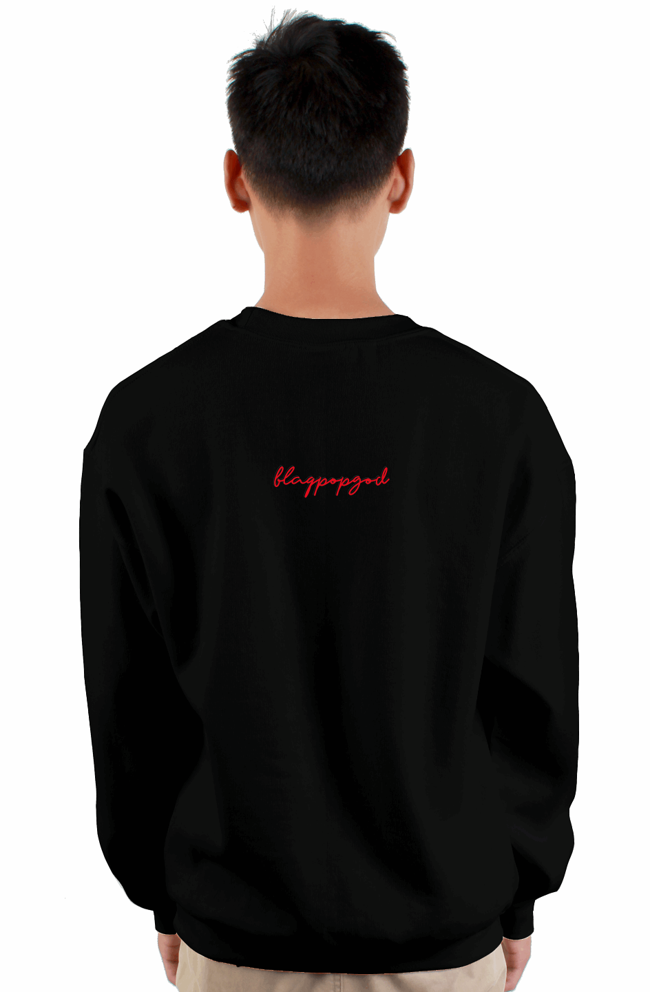 Art Designed Tribal Heavy Crewneck Sweatshirt (Black)