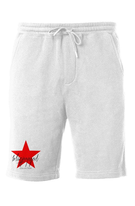 Red Star 1 Midweight Fleece Shorts -White