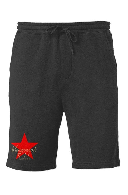 Red Star 1 Midweight Fleece Shorts - Black