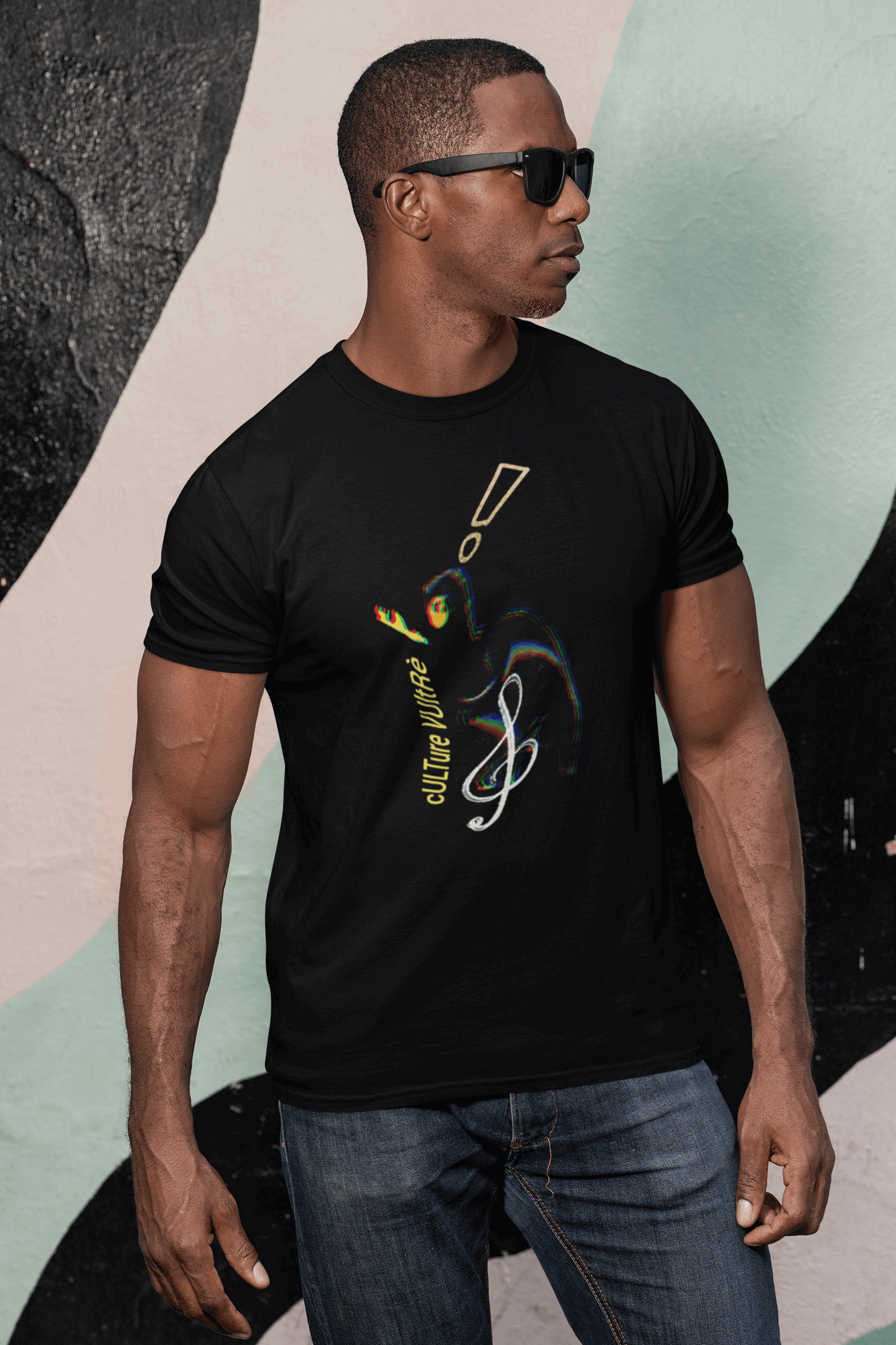 culture vulture t shirt - Black