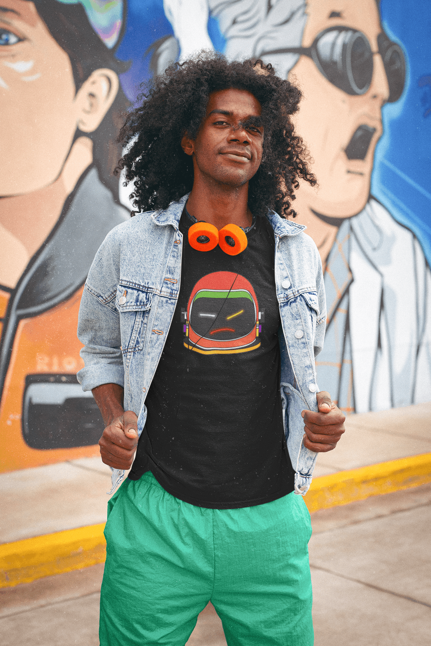 Retro Cotton T-Shirt (Robot)