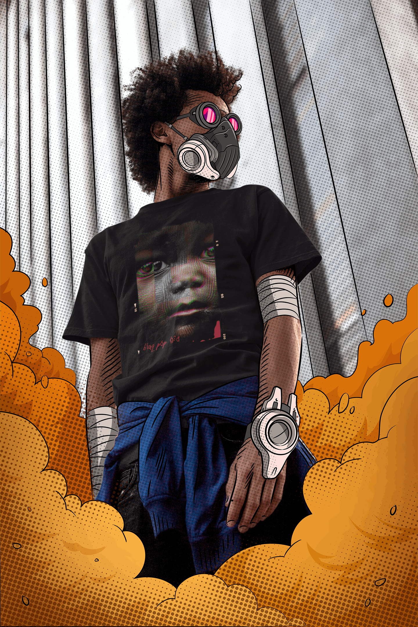 T-Shirt Digital Photo (lil village boy)