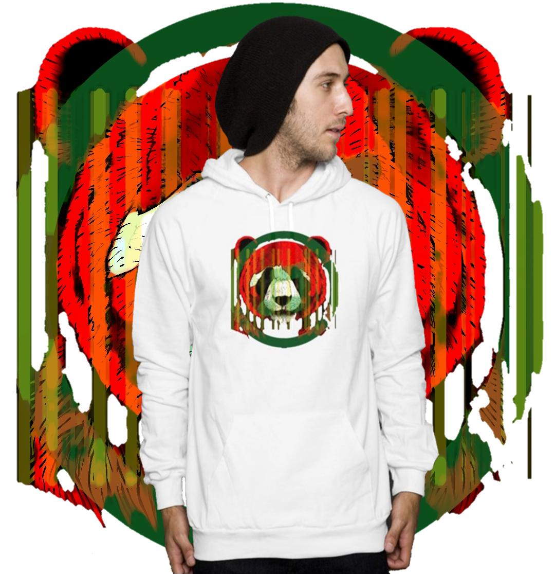 Mens White Full Sleeve Hoodie T-shirt